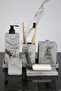 6-Piece Concrete Bathroom Set Solid Liquid Soap Dispenser Toothbrush Holder Incense Holder Fragrance Holder Presentation Tray - 2