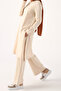 New Beige Suit with Slits on the Sides and Trousers and Pockets