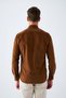 100% Cotton Comfort Fit Men's Shirt with Velvet Embroidery Detail Pockets - 5