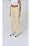 Elastic Waist Pipe Leg 3 Thread Beige Sweatpants - 2