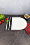 Grooved Glass Cutting Board |   Black Rock Stripe - Oval Edge |   25cm X 35cm |   Patented Product - 3