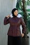 Low Back Lace, Zipper Detail Hooded Short Leather Coat-Brc6265 - 4