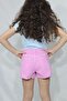 Kız Çocuk Pembe Denim Şort - 4