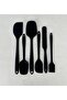 Set of 6 Black Silicone Spatulas