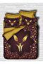 Lilac Flower Vectoral Pattern 3D Double Duvet Cover Pillow Set