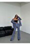 Women's Bag Pocket Padded Shawl Collar Digital Printed Jacket - 4