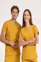 Single Top Lycra Unisex Surgical Uniform Mustard Color |   Brl Scruble - 5