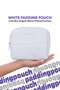 حقيبة مكياج بيضاء مملوءة متوسطة الحجم MISSHA White Padding Pouch