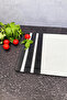 Grooved Glass Cutting Board |   Black Rock Stripe - Oval Edge |   25cm X 35cm |   Patented Product - 4