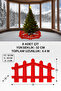 Plastic Christmas Tree Fence (H: 32 cm W: 55 cm) 8 Pieces with Hard Ground Stands - Red