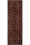 Private Burgundy Distressed Vintage Rug with Ethnic Patterned Woven Design—Authentic Handwoven Chenille Living Room Rug (xxx) - 5