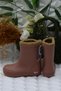W10306 010 - Yogı Borreguıto Rosa Dusty Pink Fur Kids Rain Boots - 4