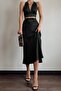 Mad Girls Black Satin Skirt Mg1409 - 6