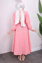 Elastic Waist and Powder Sleeve Dress - 5