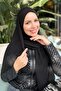 شال شيفون أسود عملي - ساندي - 5