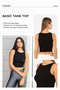 Women's Ribbed Crop Top 3404/Black - 2