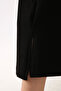 Black Slit Long Combed Cotton Skirt Lining - 5
