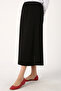 Black Slit Long Combed Cotton Skirt Lining - 3