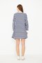 Women's Skirt Asymmetrical Striped Crew Neck Mini Length Dress - 8