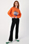 Navy Blue Slit Leg Trousers - 2