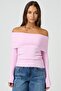 Madonna Collar Pink Knitwear Sweater - Long Sleeve MG2184 - 6