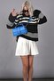 Black Striped Knitwear Sweater Mg1585 - 3