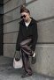 Black Wide Collar Knitwear Women's Sweater Mg1962 - 3