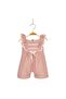 Baby Girl Salmon Sleeve Ruffle Romper - 3