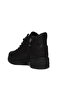 Black Waxed Zippered and Lace up Boots - 3