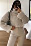 Mad Girls Beige Throat Sweater Mg1402 - 3