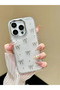 14 Pro Max Compatible Bow Patterned Transparent Case Glitter Shockproof Cover