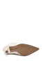 Cream Zippered Thin Heeled Women's Leather Boots - 24WFD 132718 - 6