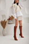 Polly Lace up Boots Tan Matte 10 cm Women's Boots, Heels
