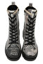 Women's Vegan Leather Gray Zippered Long Boots - Black Dress Design - 2