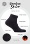 Thermal Men's Socks with Towel Cotton Sole, Winter Thick Premium Smoked Half-Toe Socks, Pack of 12 - 2