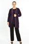 Plus Size 3633 Eggplant Jacket-Slipper Double Suit - 2