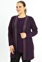 Plus Size 3633 Eggplant Jacket-Slipper Double Suit