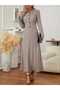 Women's High Waist Long Skirt Button Detailed Blouse Raised Camisole Double Suit - 3