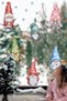 Christmas Gnomes and Snowflakes with Colorful Hat Glass Wall Sticker Set Christmas Ornament Christmas Gift