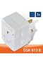 محول مقبس حائطي صغير الحجم مع شحن سريع بقوة 3250 واط EGK 613B - 4