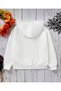Girl-Boy White Hooded California San Francisco Printed Sweatshirt - 2