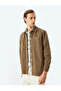 Buttoned Cotton Long Sleeve Shirt with Pocket Detail - 3