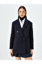 Pocketed Buttoned Double Breasted Sleeves Knitwear Stamp Jacket - 3
