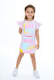 Girl's Keep Smile Printed Skirt Suit - 3