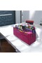 Desktop Pen Holder Organizer Fuchsia Color Office Organizer Multi-Compartment 3mm Felt - 6