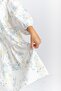 فستان بوبلين مطرز بياقة أطفال لعمر 2-7 سنوات منقوش باللون البني الفاتح - 4