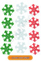 Christmas Pine Tree Decoration 5 cm Snowflake Decorations 12 Pieces