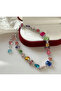Geometric Row Stone Rainbow Color Bracelet - 5