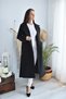 Women's Belted Black Coat - 4