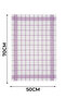 Waffle Pattern 3-Piece Lilac Kitchen Drying Cloth, Lunch Cover, American Serving Napkin, Set 50X70Cm - 3